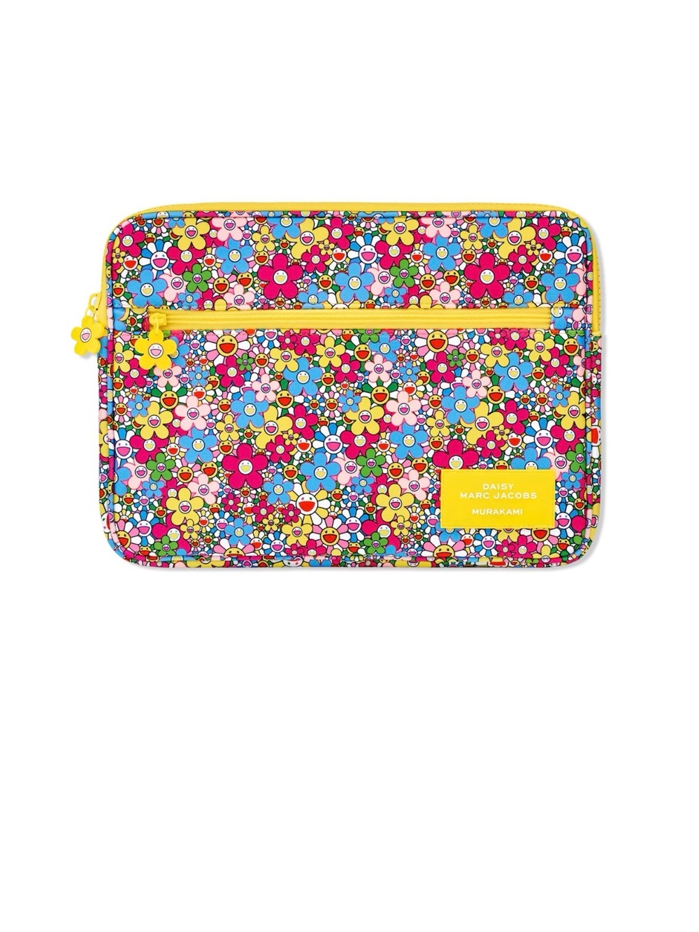Marc Jacobs Muakami Multicolor Daisy Laptop Sleeve with Yellow Trim